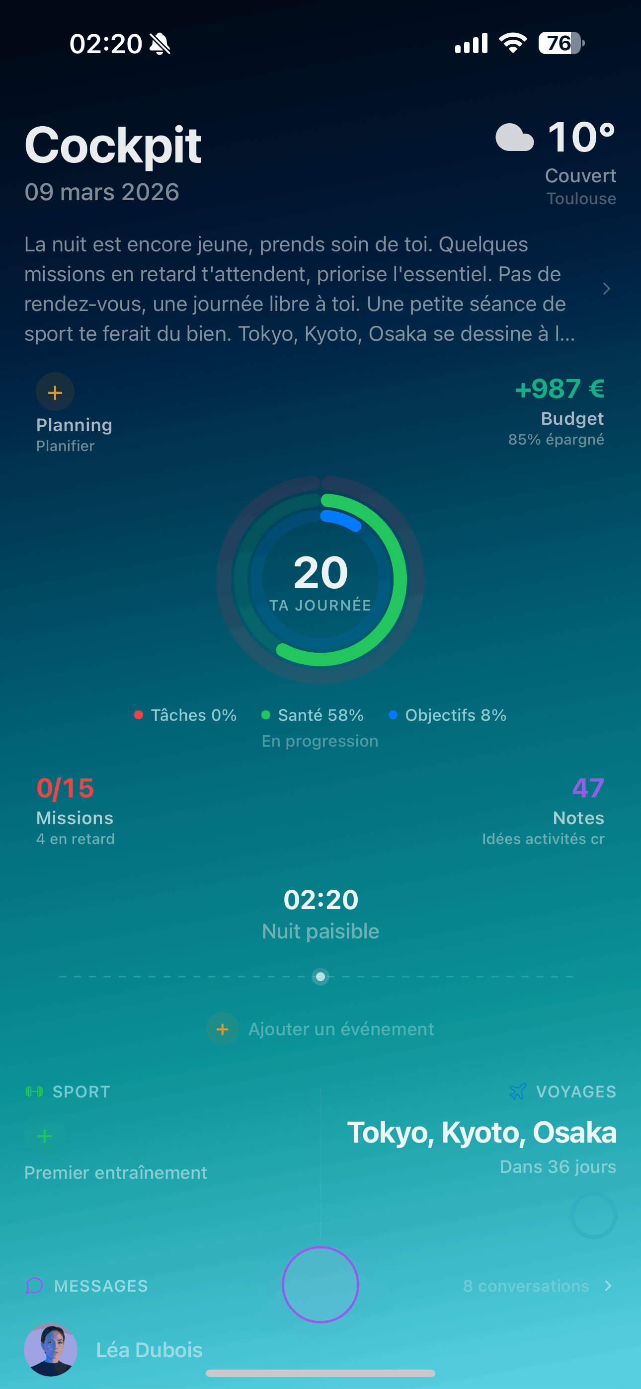 Capture d'écran de l'interface de Ceryo (2 sur 3)